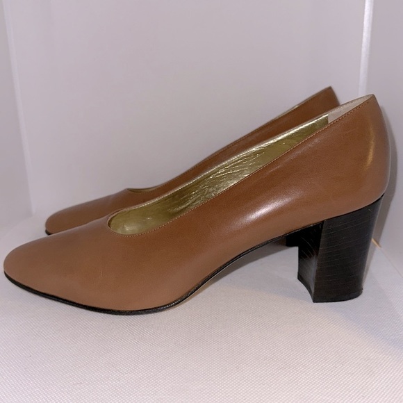 Pancaldi Tan Leather Pumps / Heels Size 8.5B - EUC - Picture 2 of 12